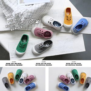 夏季韩国童鞋软底儿童帆布鞋幼儿园宝宝布鞋水洗帆布童鞋