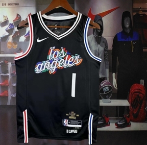 美版正品快船队1号哈登球衣新赛季11号沃尔城市版篮球服男女套装