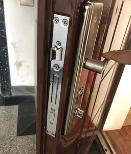防盗门锁套装锁具把手家用通用型天地锁把手锁大门锁木室内门锁芯