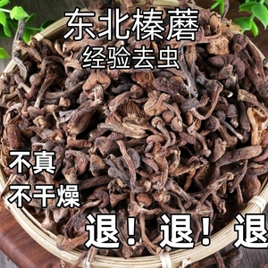 榛蘑小鸡炖蘑菇东北臻真蘑干山货山珍黑磨菇丁野生菇黑龙江特产