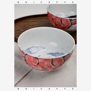 万造 日式器 西洞窰美浓烧轻量化陶瓷螃蟹纹样八方来财大碗面碗
