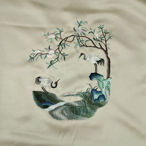 苏绣真丝刺绣双面异绣团扇不同图案绣片布料古风汉服辅料中国风