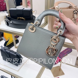 代购 |dior迪奥2021新款蛇皮戴妃包lady dior三格链条包