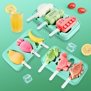 日本进口MUJIE卡通雪糕模具食品级硅胶家用自制儿童可爱冰糕冰棒