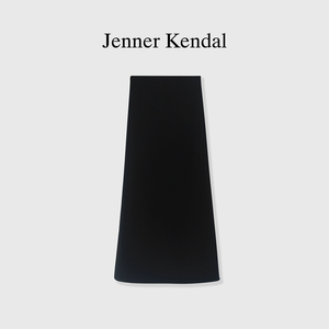 Jenner Kendal【言叶之庭】桑蚕丝黑色半身裙中长款纯色裙子