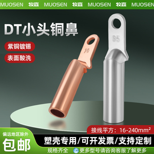 国标小头DT铜鼻子紫铜镀锡塑壳断路器专用NM1CM1异形线耳接线端子
