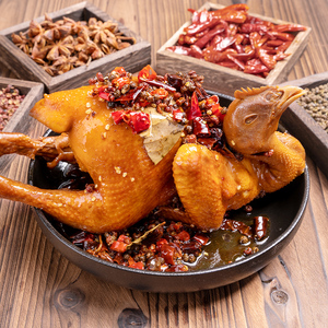 立华鲜即食玲珑麻辣鸡熟食真空卤味鸡散养土鸡550g顺丰冷链