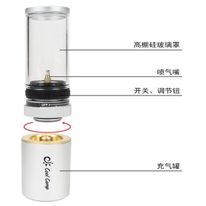 日式汽灯户外露营燃气灯营地氛围灯小气罐蜡烛灯瓦斯灯野营照明灯