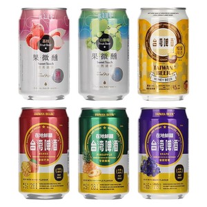 包邮台湾啤酒少女微醺果啤六口味330ml听女士果味啤凤梨菠萝啤酒