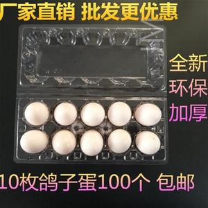 10枚鸽子蛋拖盒一次性透明塑料鸽子蛋托鸽子蛋包装盒拖盘