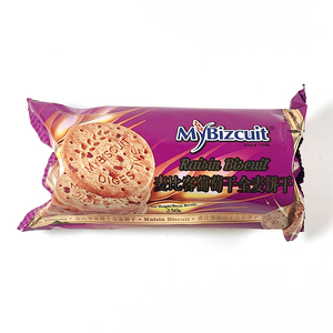 临期裸价麦比克葡萄干全麦饼干250g休闲零食办公充饥马来西亚进口