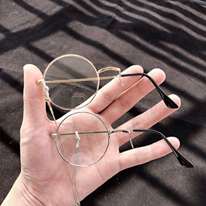 英伦单边眼镜二次元单片单眼lolita造型资本家阿蒙夹鼻近视有度数