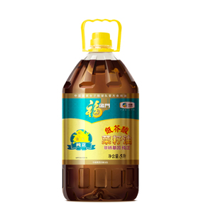 中粮福临门纯正菜籽油5L家用桶装食用非转基因压榨一级品质正品