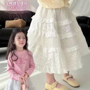 巴­拉巴­拉韩版女童蕾丝半身裙洋气时髦宝宝蛋糕裙春夏花边儿童洋