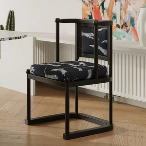 中古实木餐椅设计师款豹豹椅复古轻奢丹麦椅子法式家用靠背休闲椅