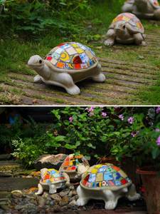 玫瑰小镇 花园装饰摆件兔子乌龟蜗牛庭院草地小动物创意落地造景