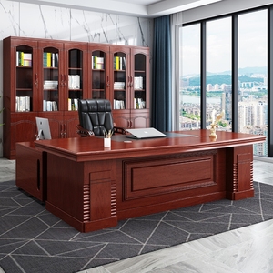 老板办公桌椅组合中式大班台简约现代总裁经理桌一整套办公室家具
