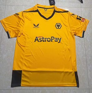 22-23英超狼队主场球衣冷门足球服成人短袖泰版单件上衣比赛队服