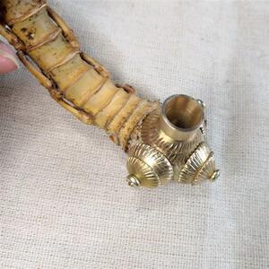 贵州竹子烟杆弯式15cm 旱烟斗竹节弯烟杆老式短款旱烟袋便携竹根