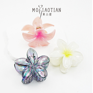 鸡蛋花抓夹固定神器头饰爪夹新款发夹大号后脑勺发卡马尾简约夹子