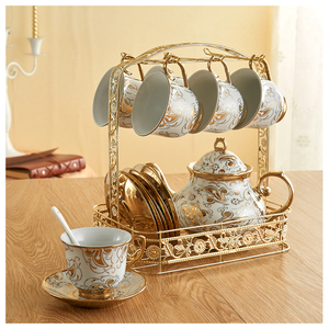 爱马仕 家用咖啡杯套装陶瓷水杯水壶英式下午茶茶具创意欧式咖啡