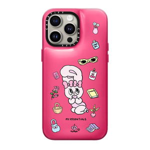 Esther Kim原宿兔我的必需品casetify适用苹果iPhone15 Pro Max手机壳14可爱13磁吸镜面艺术家立体泡芙保护套