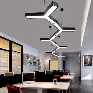 led创意造型灯人字形y形吊灯办公室健身房网咖店铺商场工业风吊灯