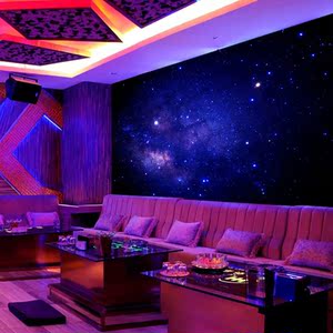 星空宇宙太空主题壁纸ktv酒吧网咖电竞馆装修墙布房间卧室3d墙纸
