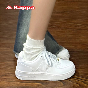Kappa女鞋板鞋2024春季新款休闲百搭小白鞋低帮厚底复古运动鞋子