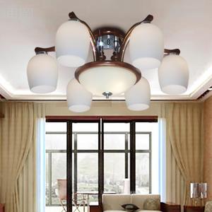 双叶吊灯双叶家具实木客厅新中式轻奢餐厅卧室后现代玻璃灯罩灯饰