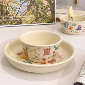 韩式陶瓷碗高颜值特别好看的米饭小碗吃饭单个可爱酸奶燕麦碗家用