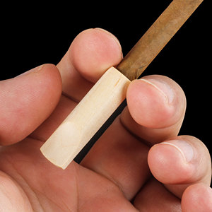 1cm小雪茄烟嘴男士便携迷你手工实木手卷烟烟嘴桦木短小咬嘴烟具