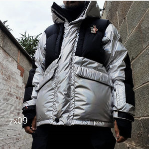 moncler 蒙口高端滑雪 breuil 炫彩银色男士羽绒服