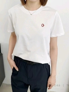 素然0系列短袖女正肩夏季外穿上衣100支棉涤纯白T恤半袖A0233TS25
