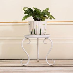 矮花架子小单层凳子式铁艺客厅绿萝阳台欧式单个白色放落地的花盆