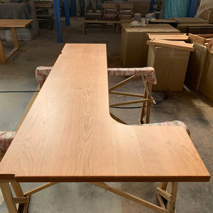 红樱桃木板转角电脑桌板原木板阳台茶桌吧台实木板拐角桌面板定制
