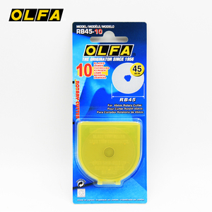 日本OLFA爱利华滚刀圆刀片实线45mm直径RB45-10圆形裁布滚轮刀片