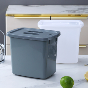 带盖冷饮桶冰桶奶茶桶冰箱冷藏小白桶食品桶方形桶加厚塑料糖水桶