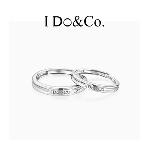 I Do&Co.一生所爱情侣对戒925银戒指轻奢开口戒纪念日礼物送女友