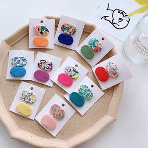 1 small color beans ba small hair clip color fabric children