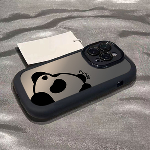 可爱熊猫适用苹果15promax手机壳iPhone14plus情侣13全包华为小米vivooppo防摔11软硅胶简约卡通创意个性新款
