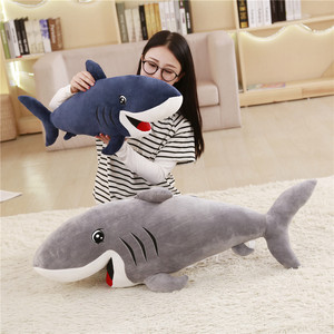 可爱海洋动物鲨鱼公仔毛绒玩具儿童生日礼物凶猛大鲨鱼玩偶抱枕女