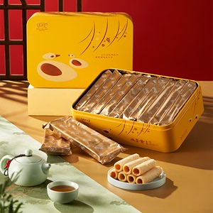 黄但记鸡蛋卷凤凰卷酥广东传统手作点心糕点蛋卷零食小吃手信礼盒