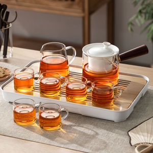 忆壶茶（YIHUTEA）玻璃茶具套装茶壶茶杯茶盘整套功夫茶具耐热煮