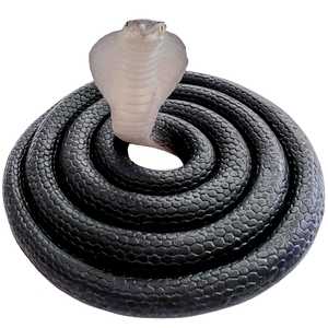 黑色软胶蛇眼镜蛇大号仿真蛇儿童玩具蛇吓人弹力假蛇爬行动物模型
