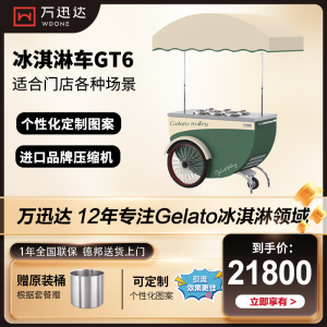 万迅达冰淇淋车 商用 gelato 厚切炒酸奶 冰棍雪糕 冷冻展示冰柜