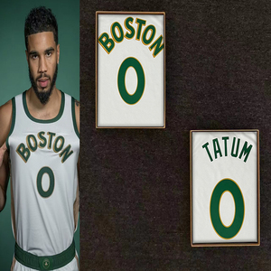 凯尔特人0号塔图姆城市版球衣7号杰伦布朗男美式定制运动篮球服新