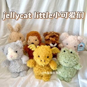 Jellycat Little系列毛绒小金龙老虎猫青蛙猴兔子毛绒玩具发财龙