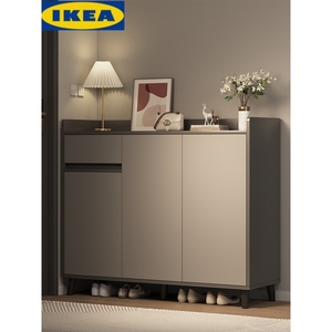 IKEA宜家鞋柜家用门口轻奢大容量室内玄关柜一体储物柜实木腿多层