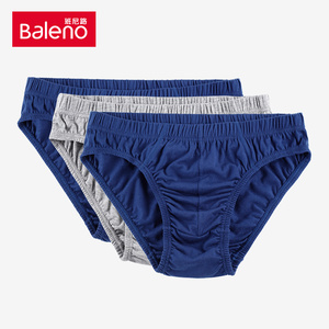 班尼路Baleno男士中腰纯棉内裤三角裤(三条装)88817016